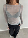 Ilma glitter bluse - Sølv