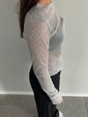 Ilma glitter bluse - Sølv