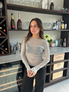 Ilma glitter bluse - Sølv