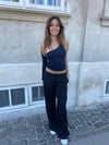 Britney lavtaljede suit bukser - Sort