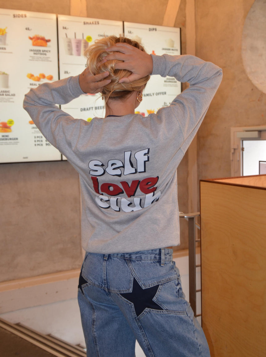"Self love club" sweatshirt - grå
