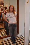 "Bralette" baby tee - hvid