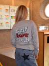 "Self love club" sweatshirt - grå