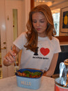 "I love scandi boys" baby tee - hvid