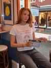 "Small boobs big dreams" baby tee - hvid