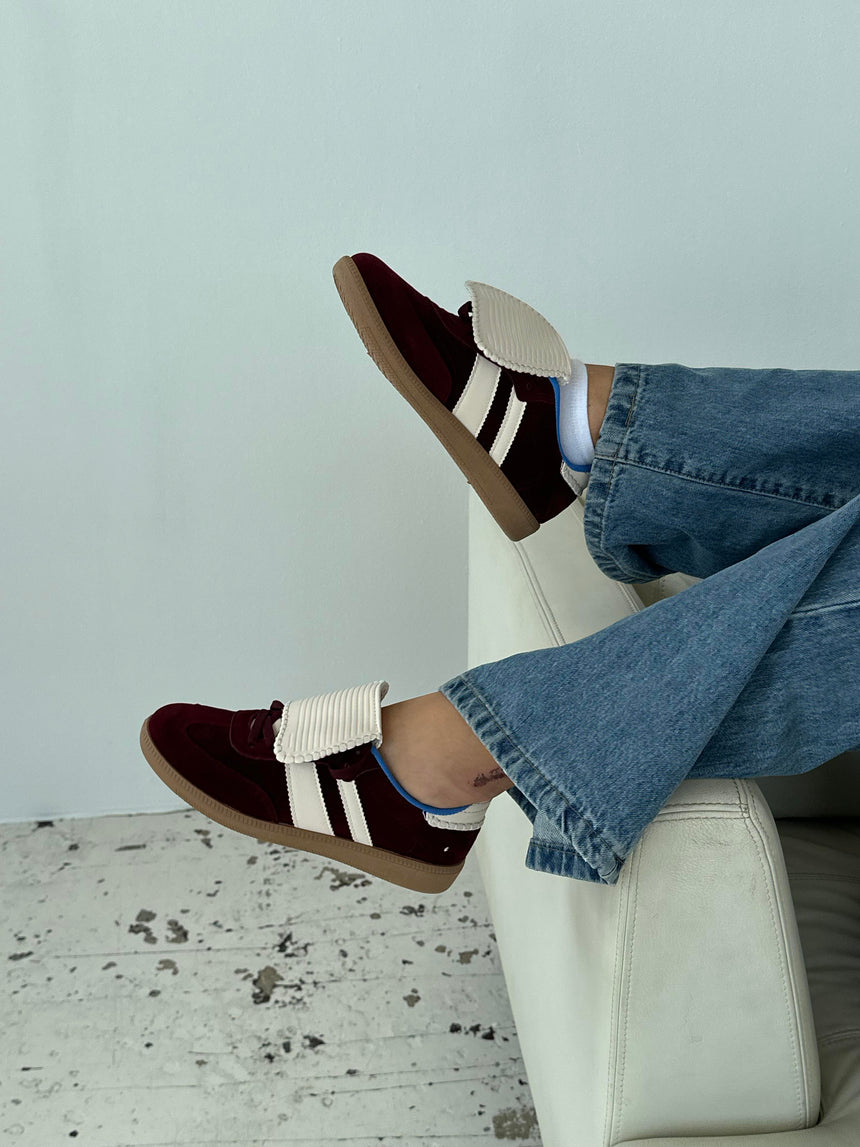 Astana sneakers med kappe - Vinrød