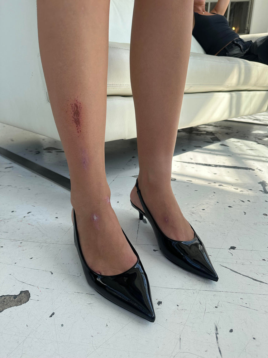 Mirina slingback hæle - Sort