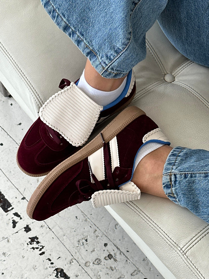 Astana sneakers med kappe - Vinrød