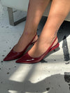 Mirina slingback hæle - Vinrød (bordeaux)