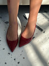 Mirina slingback hæle - Vinrød (bordeaux)