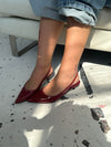 Mirina slingback hæle - Vinrød (bordeaux)
