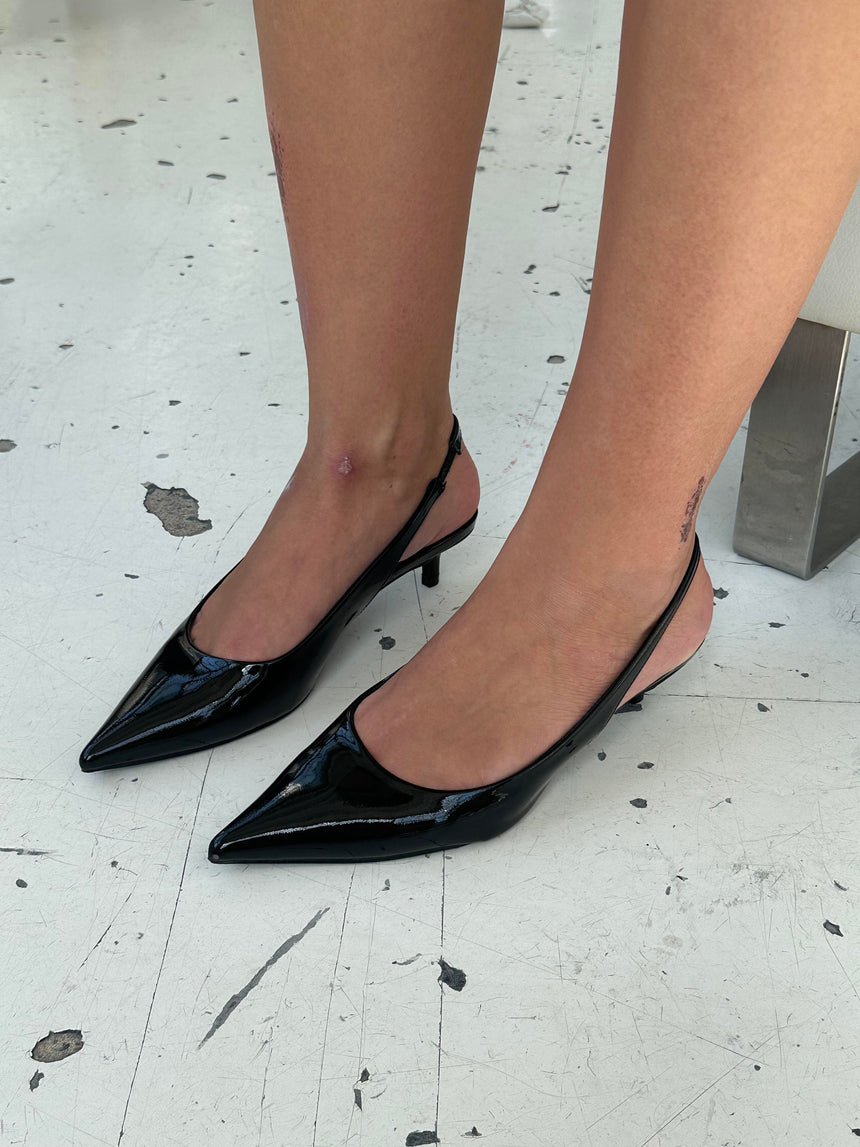 Mirina slingback hæle - Sort