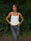 Bente blonde top - Hvid