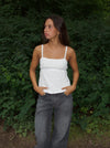 Bente blonde top - Hvid