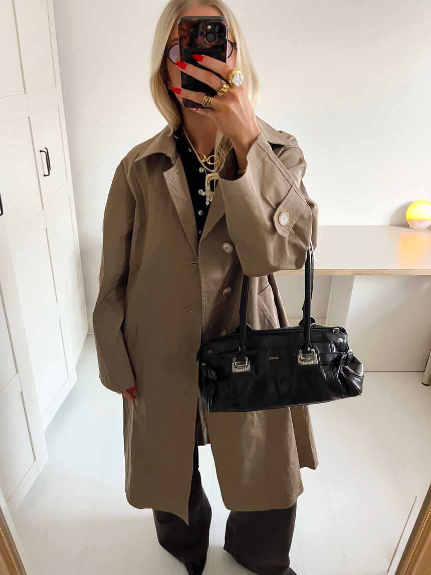 Josefine oversized trench coat - Mørk beige