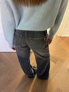 Alaia lavtaljede jeans med lyn detalje - Grå denim