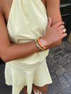 Armbånd med striber - Orange/guld