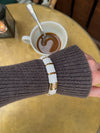 Armbånd med striber - hvid/guld