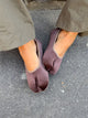 Ronia split toe ballerina - Mørkebrun