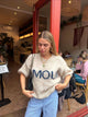 "Amour" striktrøje - Beige