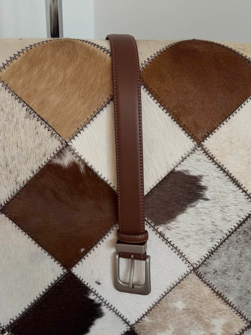 Forge Bælte - Brun/sølv