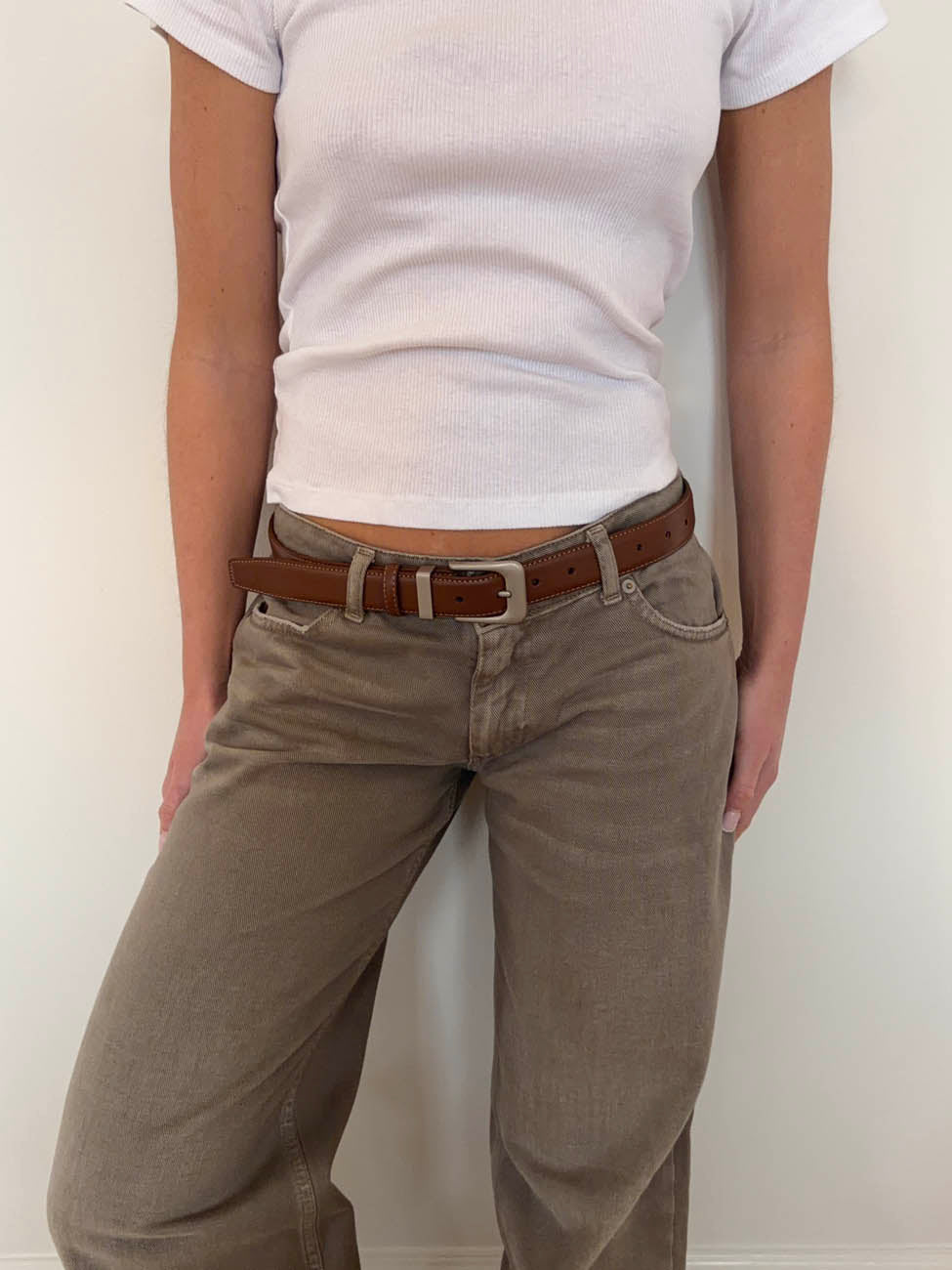 Forge Bælte - Brun/sølv