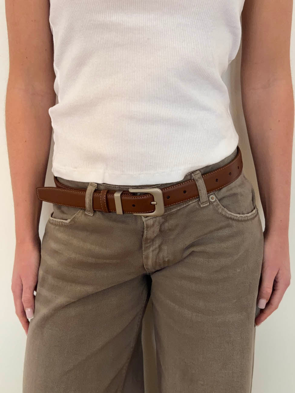 Forge Bælte - Brun/sølv