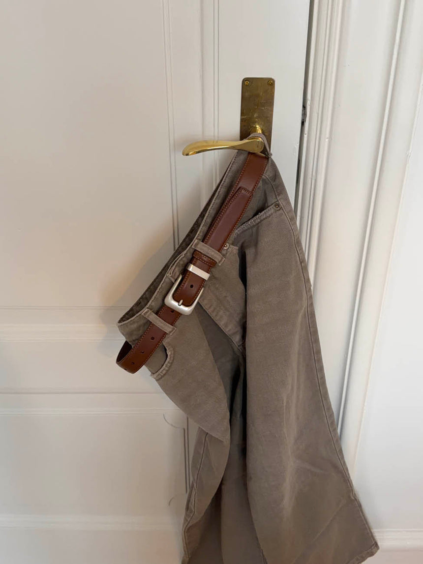 Forge Bælte - Brun/sølv