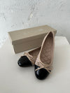 Cetinje ballerina sko med skøjfe - Beige