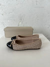 Cetinje ballerina sko med skøjfe - Beige