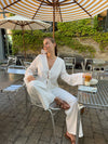 Mathilde Ravn broderet bluse - Hvid