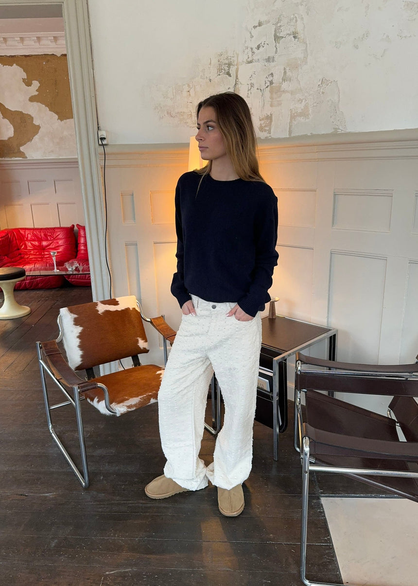 Ariana bukser med mønster - Off white