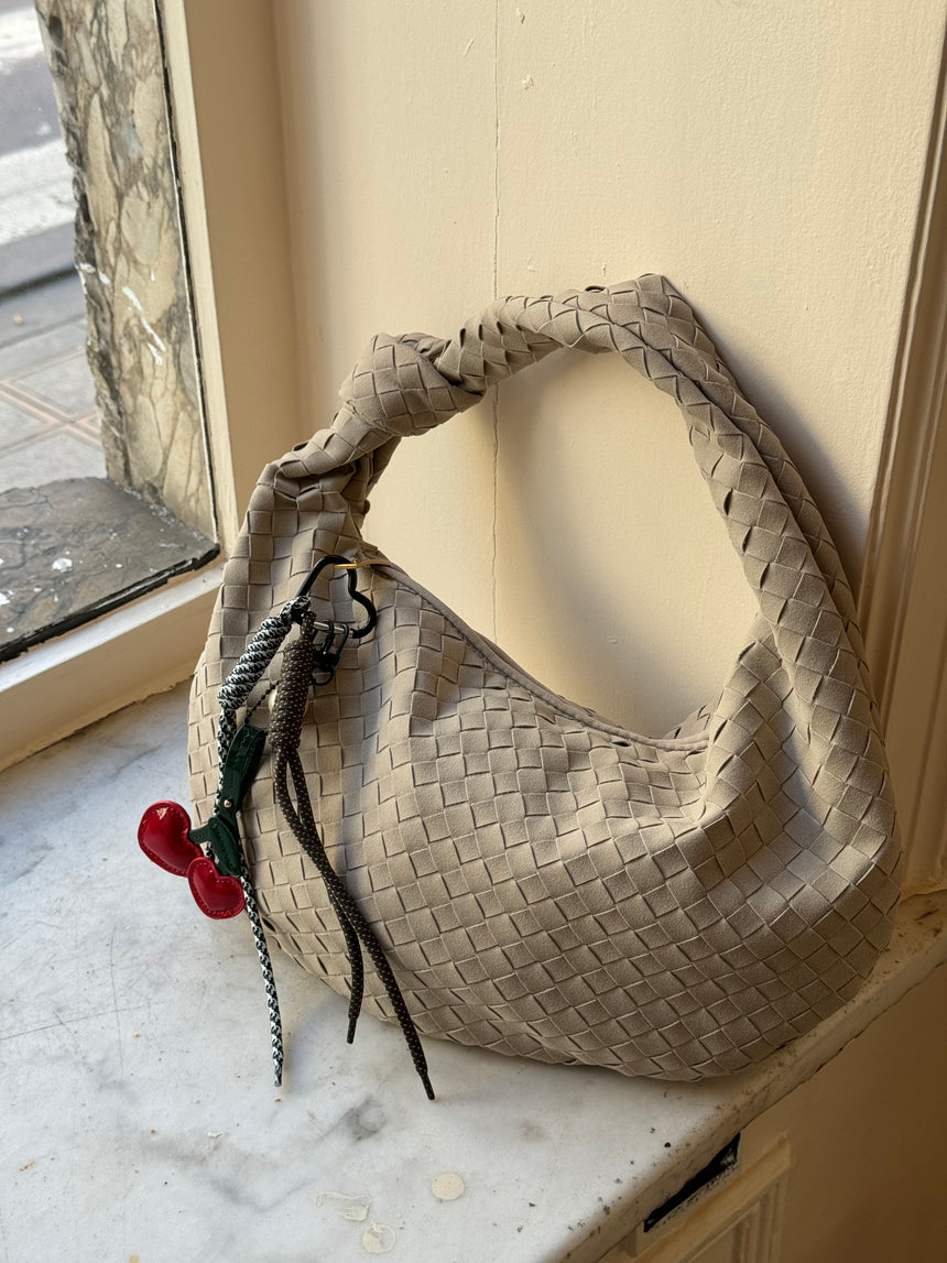 Florence taske i ruskind - Off white