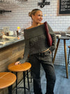 Theresa off-shoulder strik - Grå