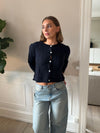 Cilla strikket cardigan - Navy