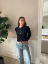 Cilla strikket cardigan - Navy