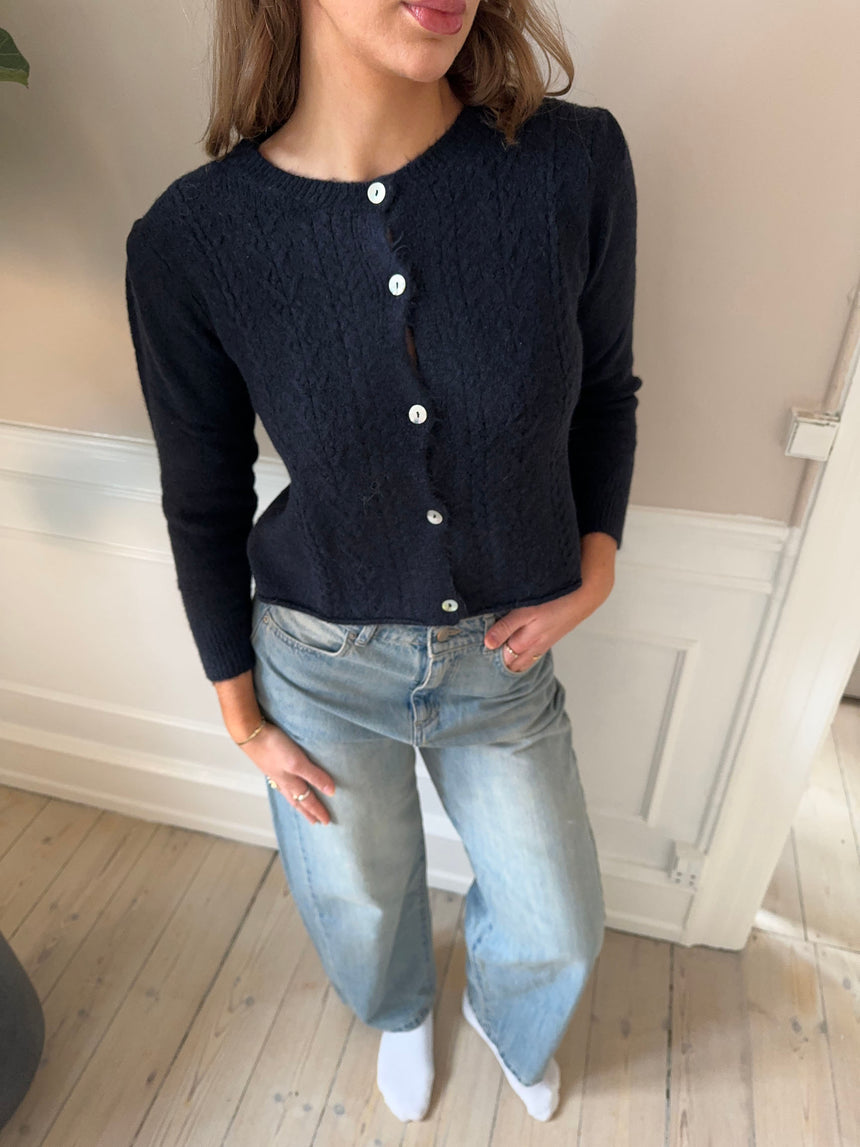 Cilla strikket cardigan - Navy