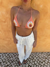 Sade bikini med blomster - Orange