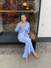 Mathilde Ravn stribede bukser - Hvid/blå