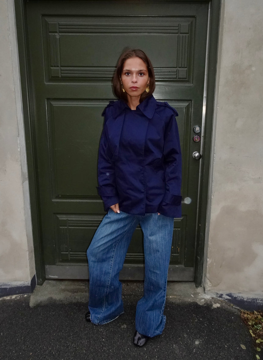 Tenny kort trenchcoat - Navy