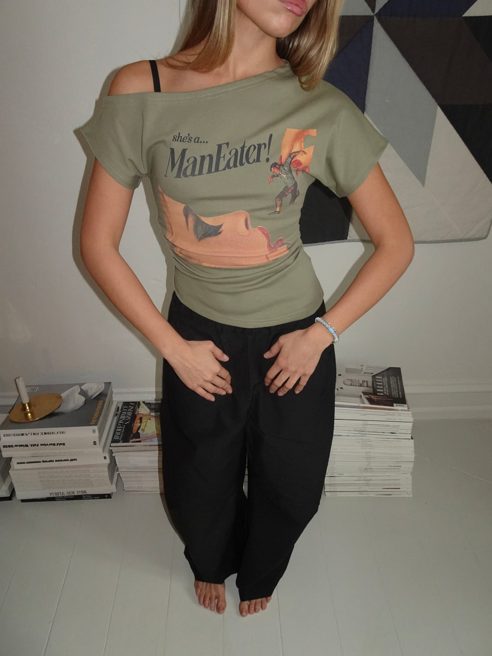 "Maneater" t-shirt - Kaki
