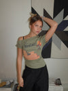 "Maneater" t-shirt - Kaki