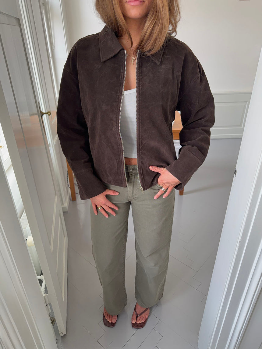 Dalila ruskindsjakke - Brun