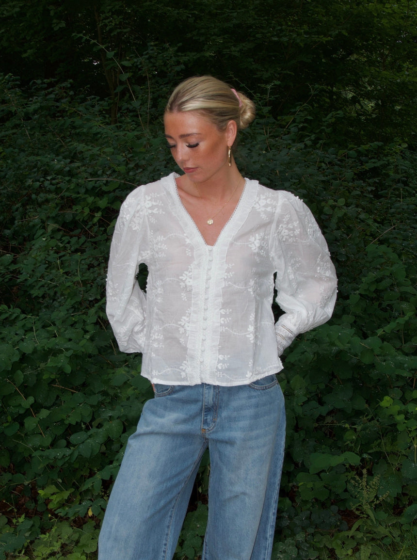 Silvia bluse - Hvid
