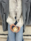 Gunilla strikket cardigan med bindedetaljer - Beige