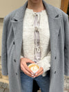 Gunilla strikket cardigan med bindedetaljer - Beige