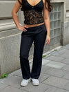 Lovre blonde top - Sort