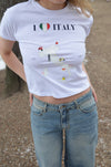 "Italy" baby tee - Hvid