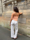 Herringbone bukser - Beige/hvid