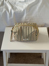 Honey lille toilettaske med striber - Beige/grøn